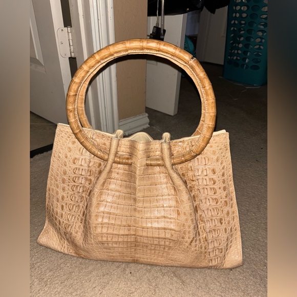 The Barfield Collection Handbag Tan Crocodile Tote Bag MSRP 2599.00 - Picture 14 of 14